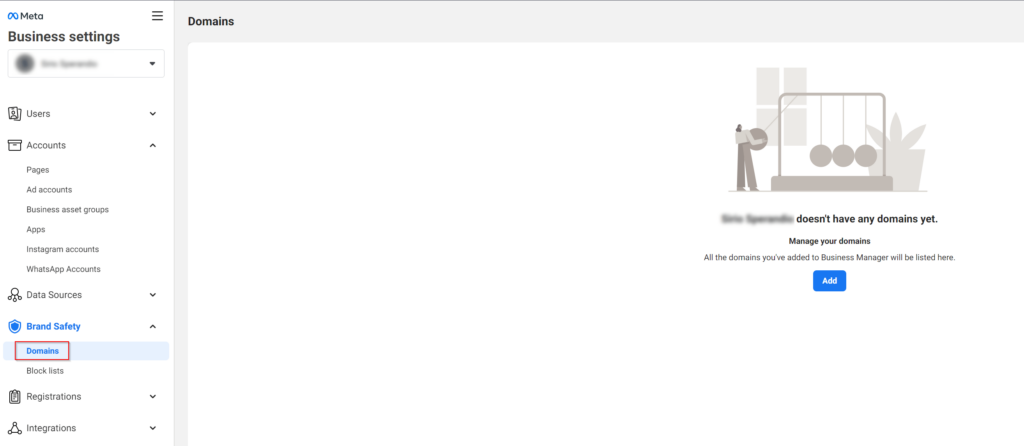 facebook domain verification